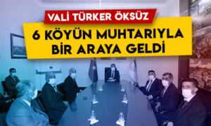 Kars Valisi Türker Öksüz 6 köyün muhtarıyla bir araya geldi