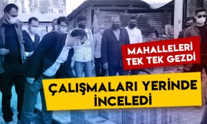 Kars Valisi Türker Öksüz, mahallelerdeki çalışmaları yerinde inceledi