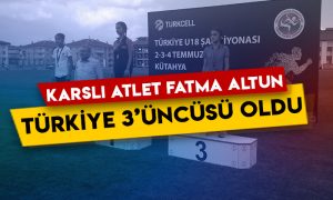 Karslı atlet Fatma Altun Türkiye 3’üncüsü oldu!
