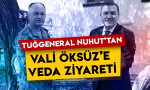 Tuğgeneral Özgür Nuhut’tan Kars Valisi Türker Öksüz’e veda ziyareti