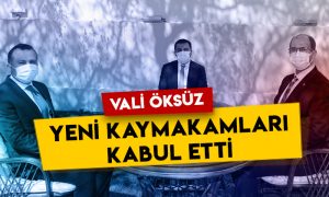 Kars Valisi Türker Öksüz Kağızman ve Sarıkamış’ın yeni kaymakamlarını kabul etti