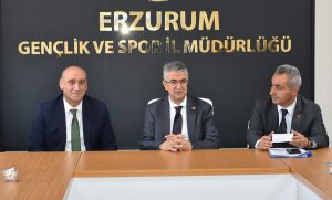 MHP Erzurum Milletvekili Aydın’dan Gençlik ve Spor İl Müdürlüğüne ziyaret