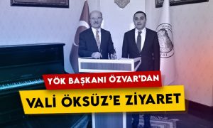 YÖK Başkanı Prof. Dr. Erol Özvar, Kars Valisi Türker Öksüz’ü ziyaret etti