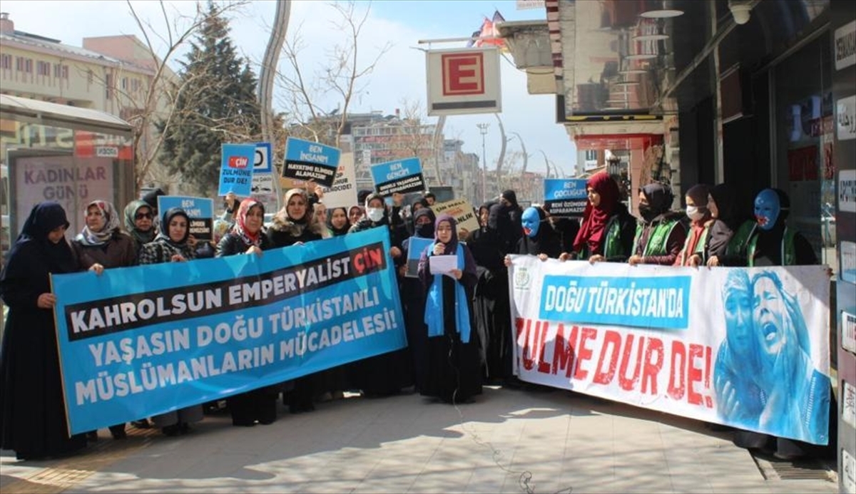 Van’da Doğu Türkistan’daki kadınlar için “Mavi Yürüyüş” düzenlendi