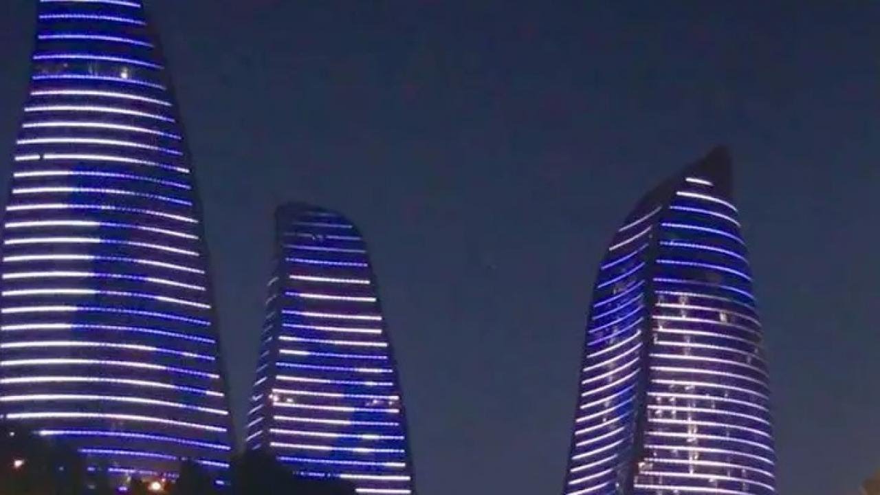 “Azerbaycan’da binalara İsrail bayrağı yansıtıldı” iddiası yalanlandı