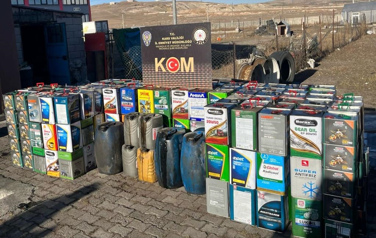 Kars’ta 5 ton 220 litre kaçak akaryakıt ele geçirildi
