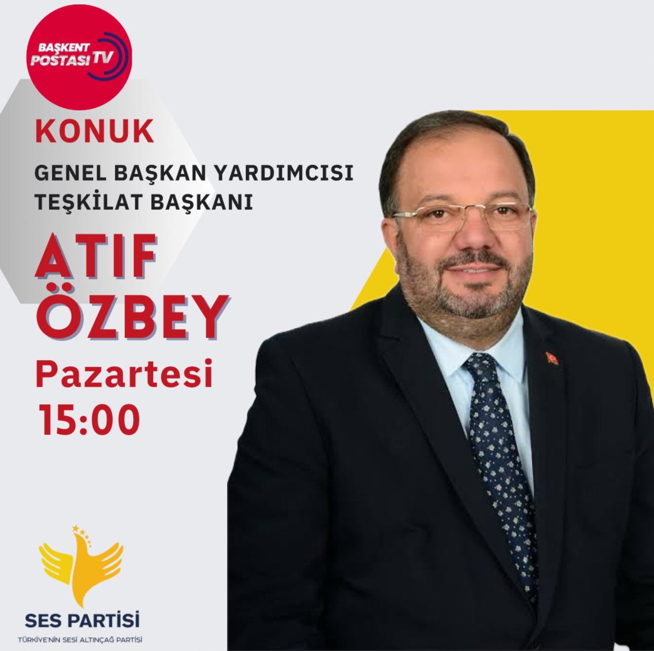 Atıf Özbey, Başkent Postası TV’ye konuk olacak!