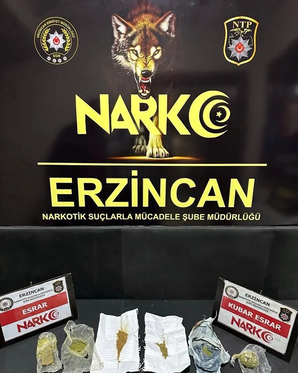 Erzincan'da uyuşturucu operasyonunda 4 şüpheli yakalandı