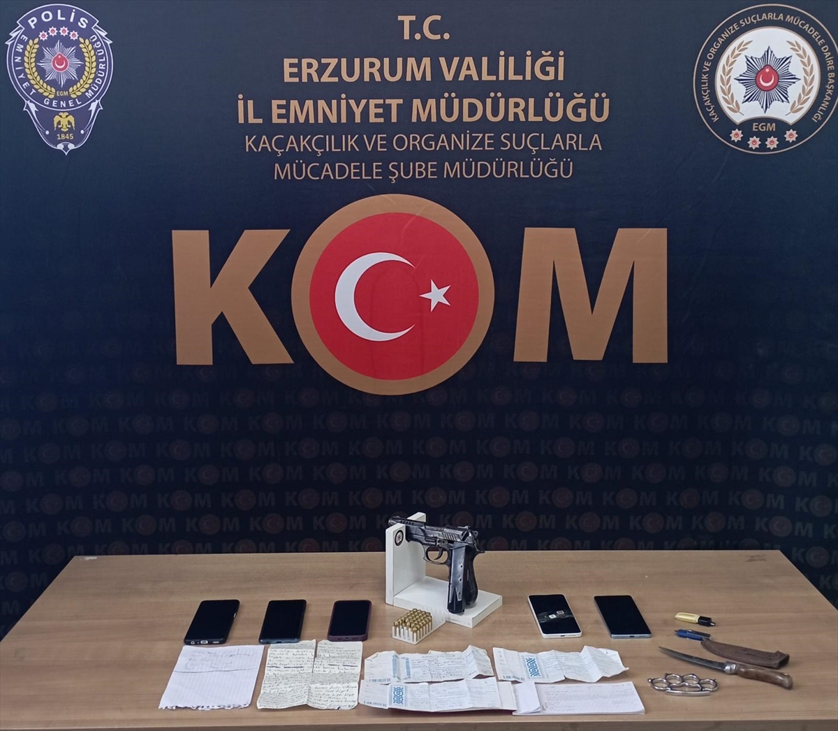 Erzurum'da tefecilik operasyonunda 6 şüpheli yakalandı
