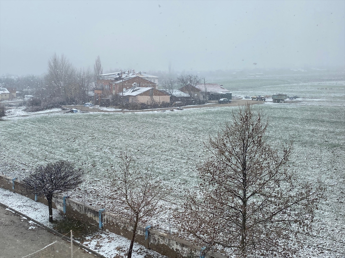 Baskil'de kar yağışı etkili oldu