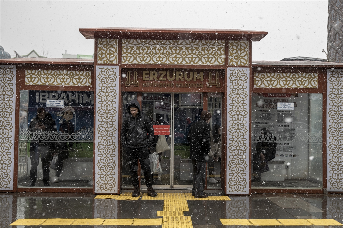 Erzurum ve Ardahan'da kar etkili oldu