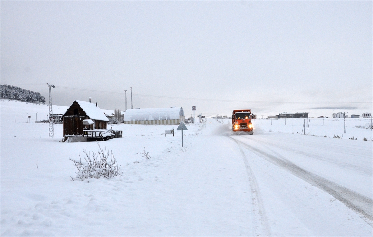Erzurum, Kars ve Ardahan'da kar yağışı etkili oldu
