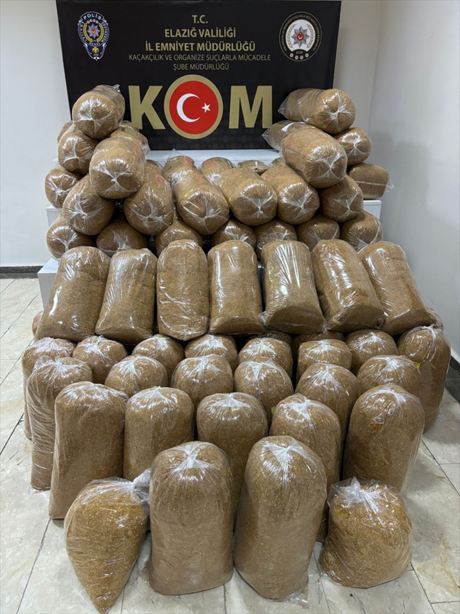 Elazığ'da 425 kilogram kaçak tütün ele geçirildi