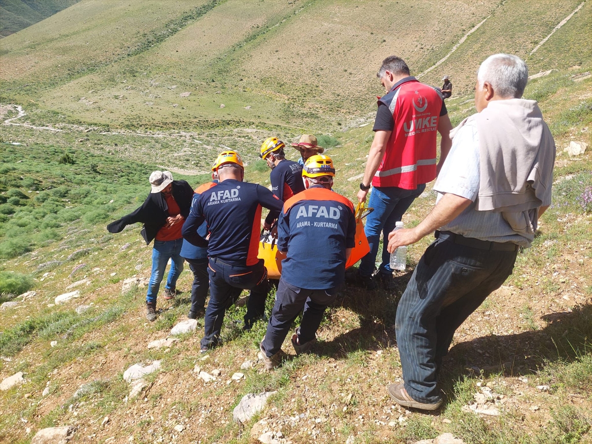 Van'da ot toplarken kayalıklardan düşerek yaralanan 2 kişiyi ekipler kurtardı