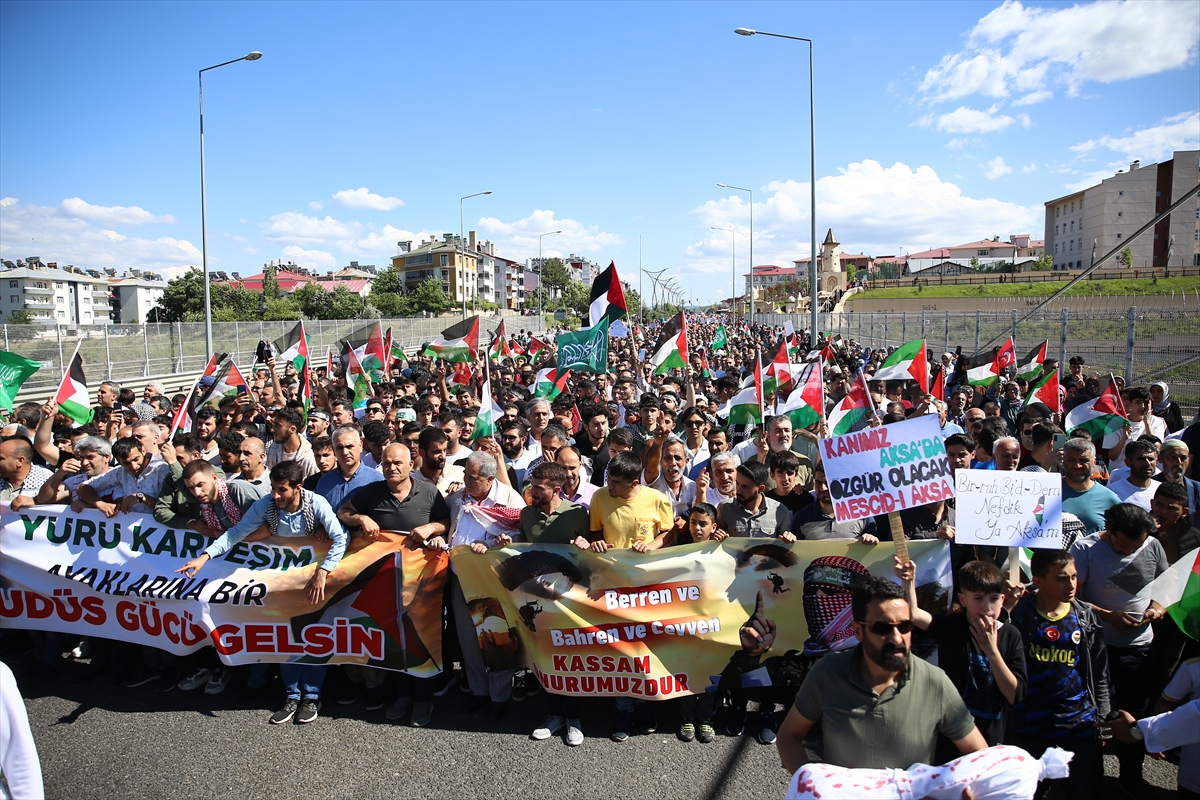 Bingöl'de İsrail'in Gazze'ye yönelik saldırıları protesto edildi