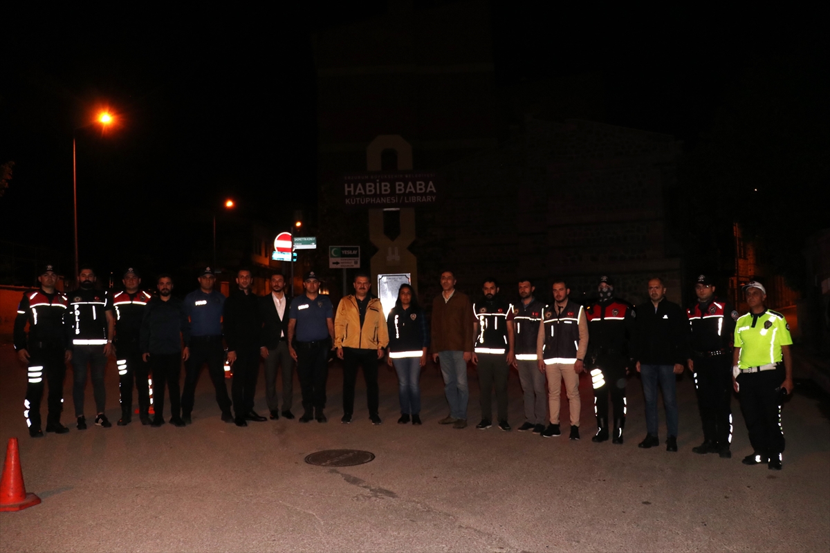 Erzurum'da 150 polisin katılımıyla huzur uygulaması yapıldı